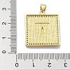 Brass Micro Pave Clear Cubic Zirconia Pendants KK-A221-26G-02-3