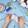 6Pcs 2 Style Acrylic Number Bead Knitting Row Counter Chains HJEW-SC0001-50-3