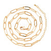 Brass Paperclip Chain Necklace Making X-KK-S356-575-NF-2