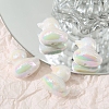 UV Plating Opaque Acrylic Beads OACR-WH0031-23F-1
