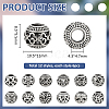 72Pcs 12 Styles Tibetan Style Alloy European Beads FIND-PH0060-22AS-2