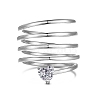 Anti-Tarnish Rhodium Plated 925 Sterling Silver Wrap Finger Rings RJEW-Z040-06P-1