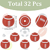 32Pcs All Kinds of Sports Balls Silicone Beads SIL-SC0001-81A-2