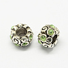 Alloy Rhinestone European Beads MPDL-R036-09C-1