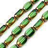 Electroplate Glass Beads Strands X-EGLA-N008-015G-1