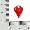 Heart Brass Enamel Charms KK-CBAEEA8-35G-3