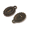 Oval Tibetan Style Alloy Charms X-TIBEP-D090-AB-NR-2