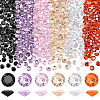  120Pcs 6 Colors Diamond Shape Grade A Cubic Zirconia Cabochons ZIRC-PH0001-43D-04-1