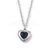 Heart 304 Stainless Steel Micro Pave Cubic Zirconia Pendant Necklaces & Bracelets & Stud Earrings Sets for Women SJEW-C004-13P-03-2