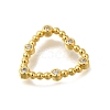 Rack Plating Brass Clear Cubic Zirconia Linking Rings KK-I716-26G-04-2