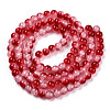 Crackle Baking Painted Imitation Jade Glass Beads Strands DGLA-T003-8mm-11-3