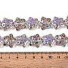 Electroplate Transparent Glass Beads Strands EGLA-N020-02D-4