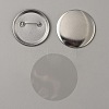 Flat Round Iron Badge Button Parts DIY-WH0297-15E-1