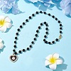 Heart Alloy Enamel Pendant Necklaces NJEW-JN05053-2