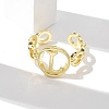 Brass Open Cuff Rings for Women RJEW-K289-01G-L-4