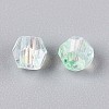 Transparent Spray Painted Glass Beads X1-EGLA-N018-4mm-04-3