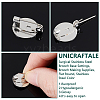 Unicraftale 40Pcs 316 Surgical Stainless Steel Brooch Base Settings STAS-UN0053-56-5