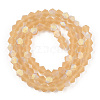 Imitate Austrian Crystal Bicone Frosted Glass Beads Strands LS-EGLA-A039-T6mm-MB18-2