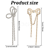 ANATTASOUL 2 Pairs 2 Style Crystal Rhinestone Bowknot Dangle Stud Earrings EJEW-AN0002-31-2
