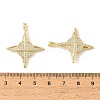 Brass Micro Pave Clear Cubic Zirconia Pendants CU-CBA9CBD-03G-3
