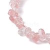 Synthetic Cherry Quartz Glass Chips Beaded Stretch Bracelets for Women BJEW-JB10046-07-3