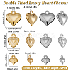 SUNNYCLUE 120Pcs 6 Style Stainless Steel Heart Charms STAS-SC0003-98-2