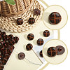 1-Hole Plastic Buttons BUTT-CA0001-34B-4