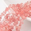 Cherry Quartz Glass Bead Strands G-M344-04-1