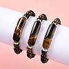 Natural Tiger Eye Beads Stretch Bracelets BJEW-T022-04F-4