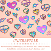 Unicraftale 32Pcs 8 Style  Valentine's Day Ion Plating(IP) 201 Stainless Steel & Alloy Pendants STAS-UN0039-03-5