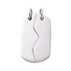 Non-Tarnish Blank 304 Stainless Steel Split Pendants STAS-D188-01P-1