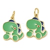 Rack Plating Brass Enamel Charms KK-K392-09G-1