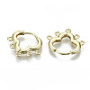 Brass Huggie Hoop Earring KK-N227-59-NF-2