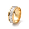 Enamel Texture Flat Band Ring RJEW-I089-28G-1