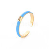 Brass Enamel Cuff Rings RJEW-T016-24F-NF-3