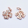 Brass Micro Pave Cubic Zirconia Charms RB-I078-65RG-NR-2