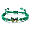 Butterfly Alloy Enamel Link Bracelet with Rhinestone PW23031999240-1