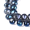 Electroplate Baking Paint Transparent Glass Beads Strands GL-N005-02A-C06-3
