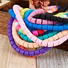 11 Strands 11 Colors Handmade Polymer Clay Bead Strands CLAY-SZ0001-40-2
