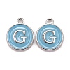 Platinum Plated Alloy Enamel Charms LS-ENAM-S118-04G-P-1