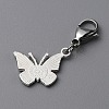 Butterfly Alloy Enamel Pendant Decoration HJEW-WH0042-73A-2