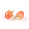 Handmade Flower Epoxy Resin Pendants KY-S163-103E-2