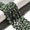 Natural Green Spot Jasper Beads Strands X-G-R190-10mm-68-1
