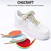 CHGCRAFT 12Pairs 3 Colors Rainbow Striped Polyester Shoelace AJEW-CA0002-34-5