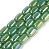 Electroplate Imitation Jade Glass Beads Strands EGLA-Q132-03B-B03-1