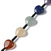 7 Chakra Heart Natural Gemstone Pendant Decoration HJEW-H060-03-4