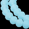 Imitation Jade Solid Color Glass Beads Strands EGLA-A034-J10mm-MD04-5