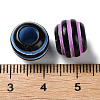 Spray Printed Opaque Acrylic European Beads SACR-P031-01B-3