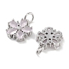 Brass Micro Pave Cubic Zirconia Charms KK-C051-01P-02-2