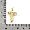 Brass Pave Clear Cubic Zirconia Religion Connector Charms KK-Q066-14G-3